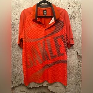 MENS Red/Orange Oakley Polo Shirt